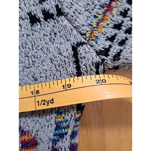 Northern Angel Aztec Southwestern Boho Open Front Long Cardigan Sweater Hoodie L - Picture 6 of 15